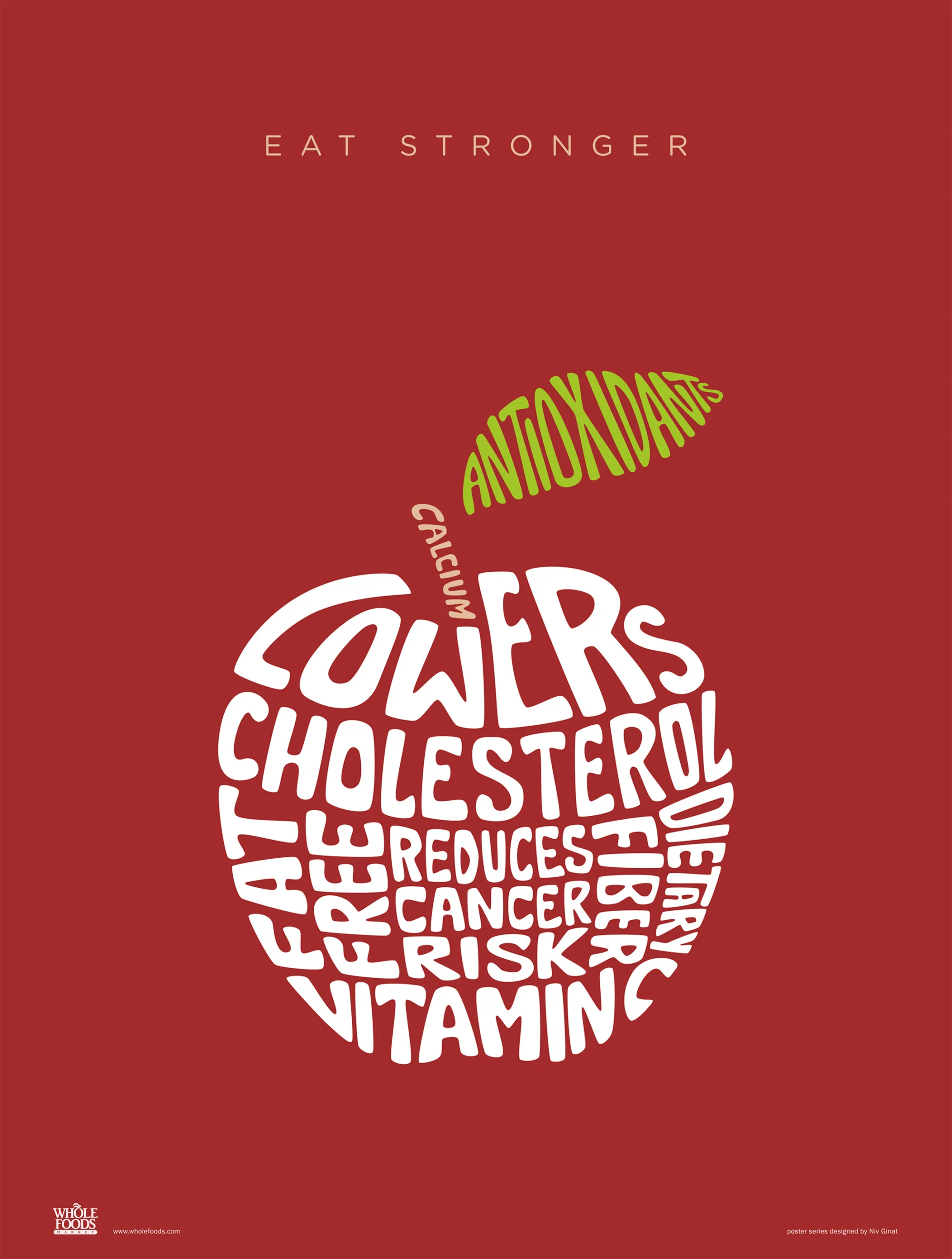 Typographic Fruit Post Series