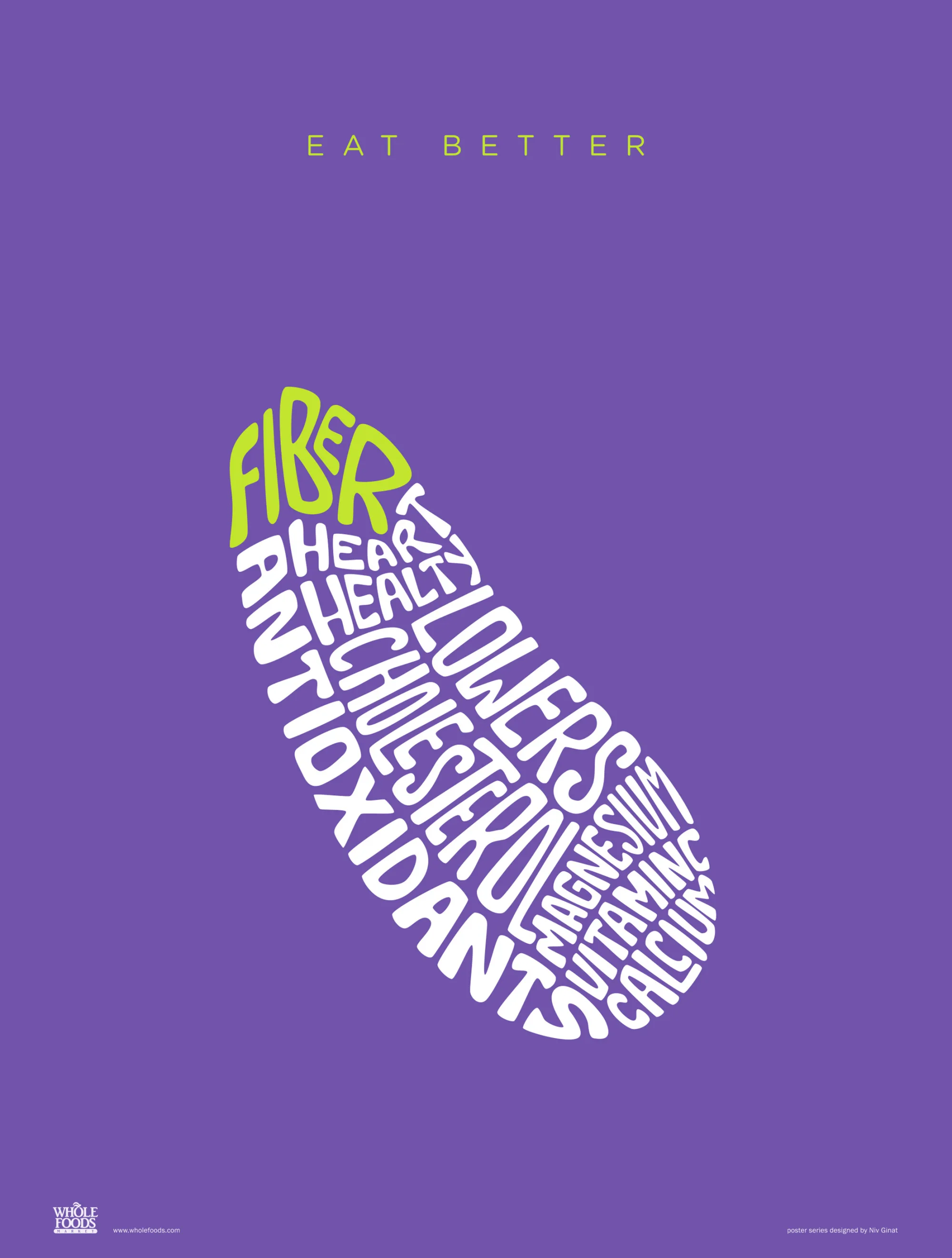Typographic Fruit Post Series