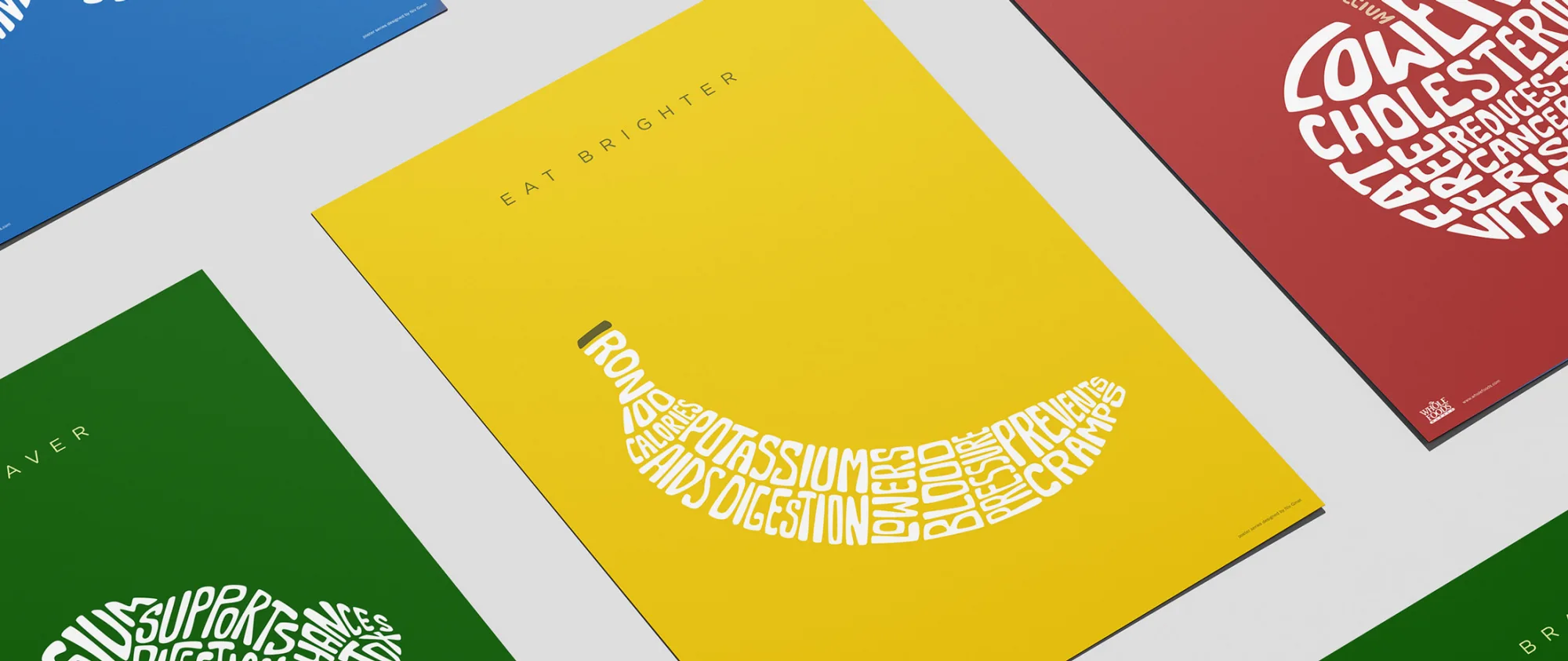 Typographic Fruit Post Series